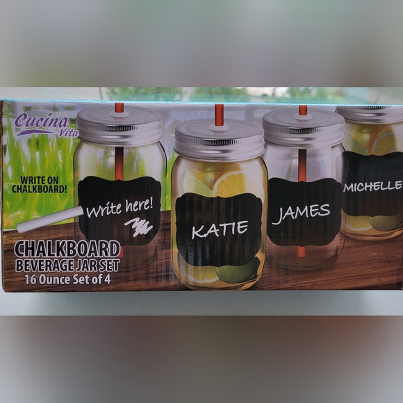 Mason jar style drinking glasses - Picture 2 of 2